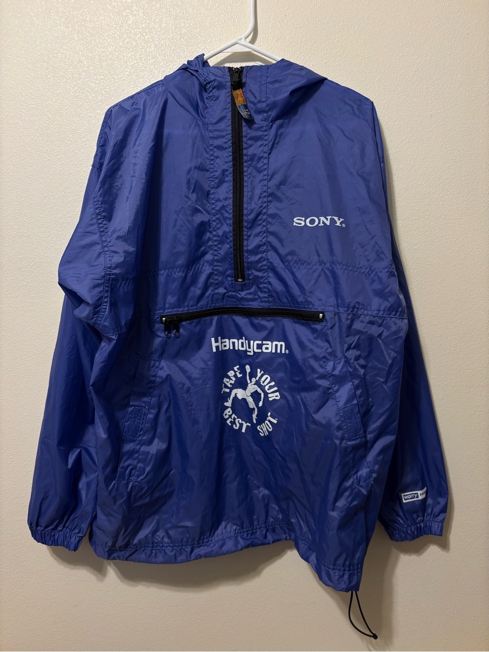 Sony Adult Blue Handycam Windbreaker Jacket